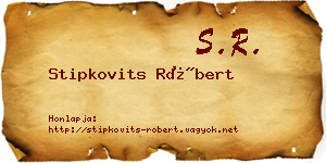 Stipkovits Róbert névjegykártya