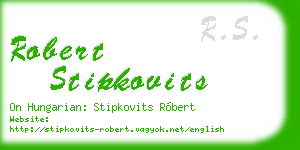 robert stipkovits business card